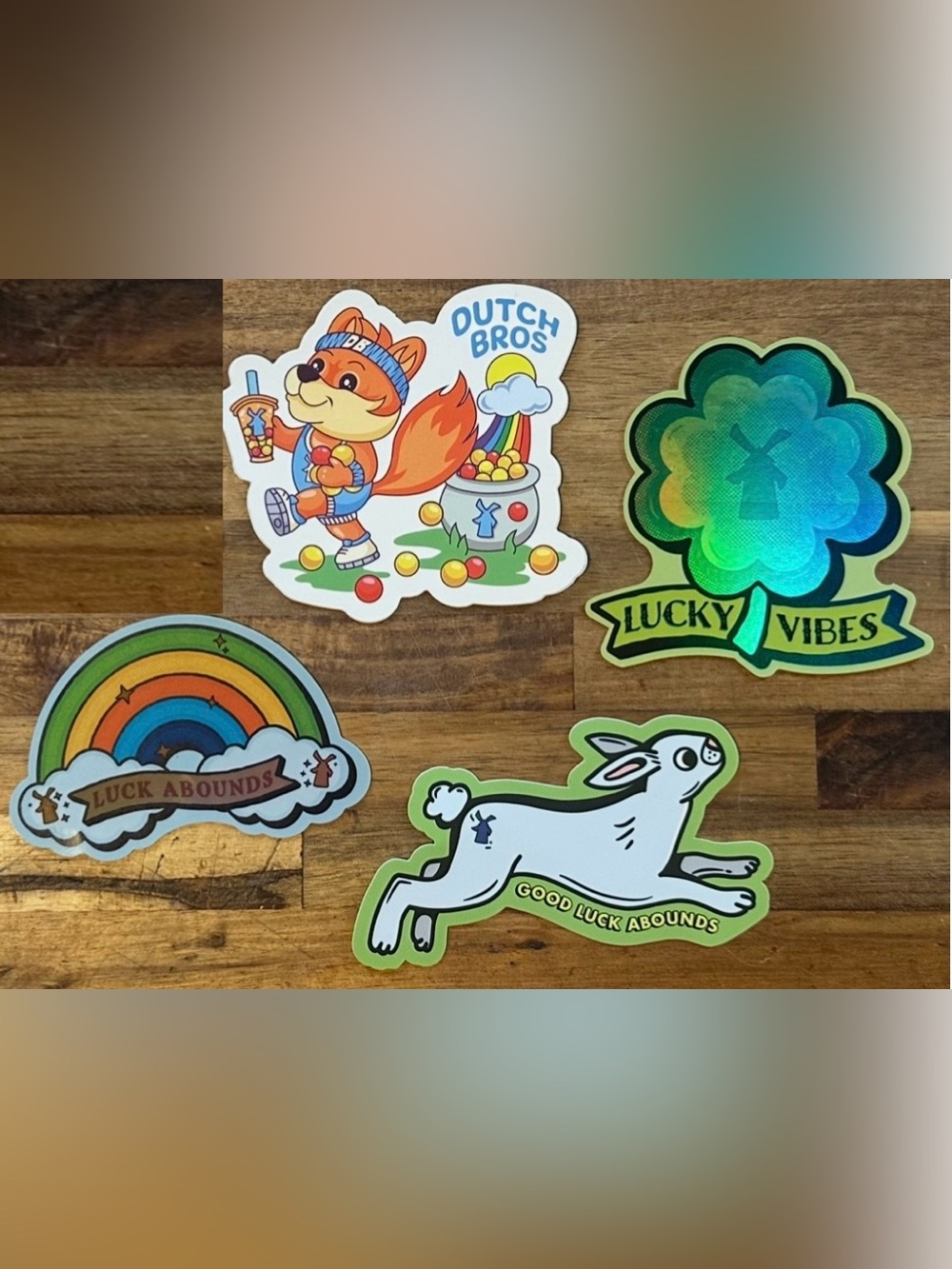 Dutch Bros Lucky Sticker Set 4 piece